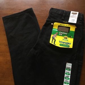 Men’s Wrangler NWT black 936 slim fit jeans 31x38